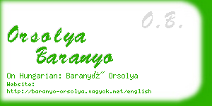 orsolya baranyo business card